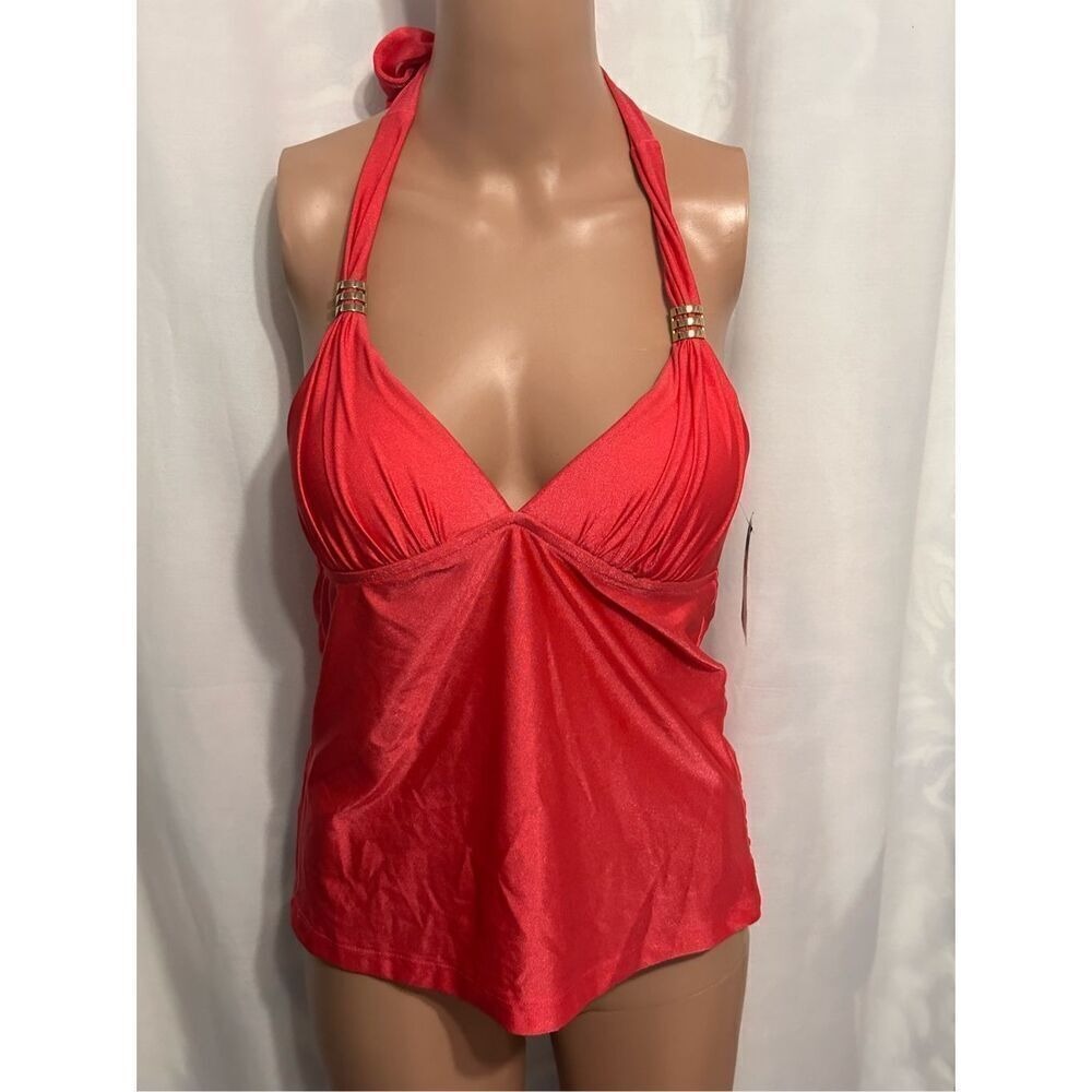 NEW WITH TAGS MOSSIMO Tankini Top for Women Swimwear Top Bathing Suits V Neck Sw